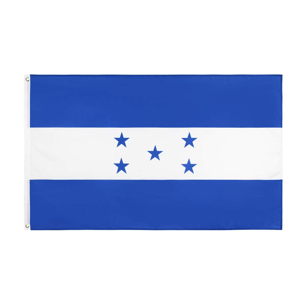 ANJOR Honduras flag 3x5ft with brass grommets for durable outdoor hanging.