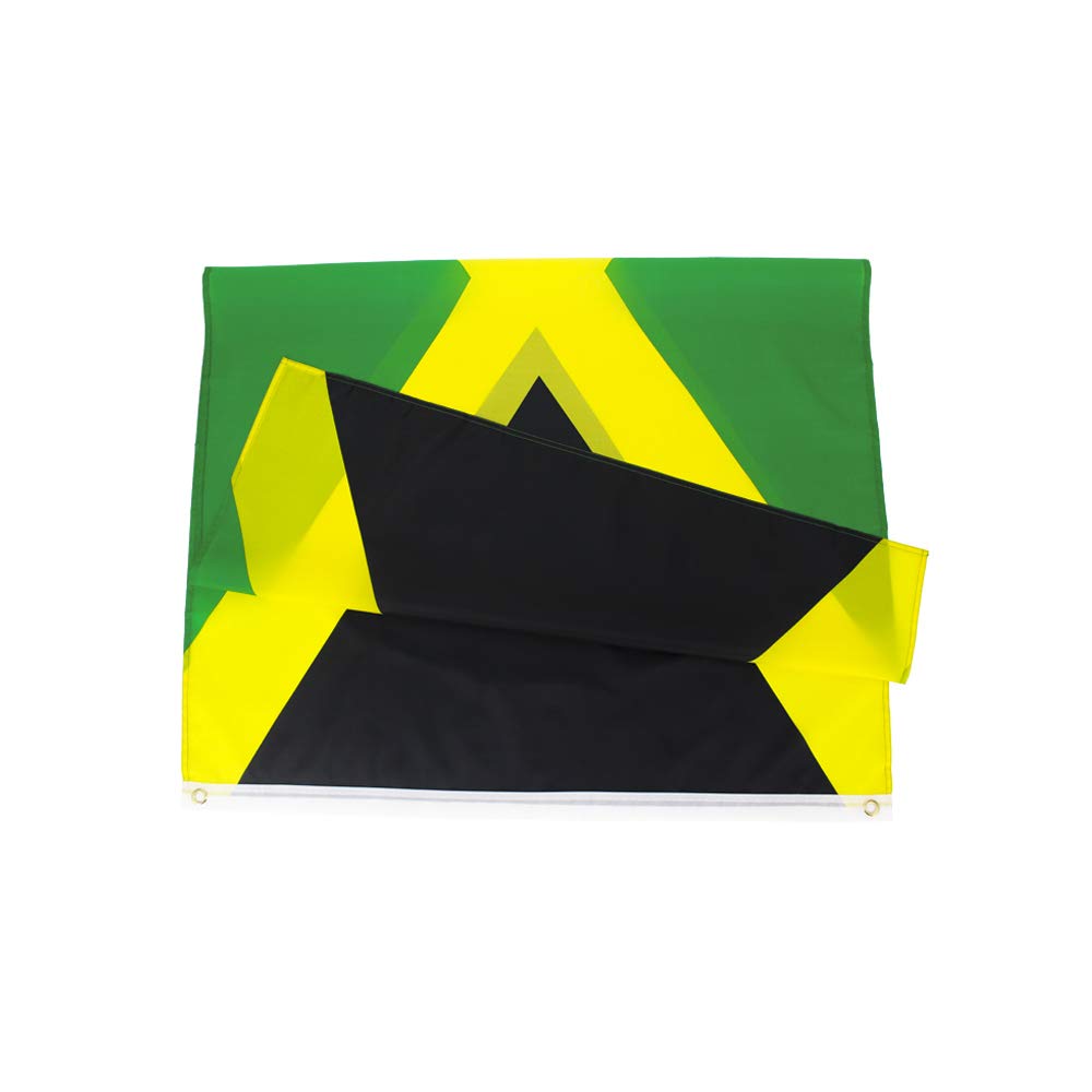ANJOR Jamaica flag-stitched-edges close-up shows robust stitching for lasting use.