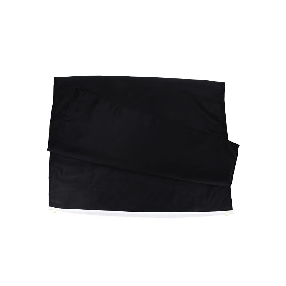 ANJOR plain black flag with polyester material for clean presentation.