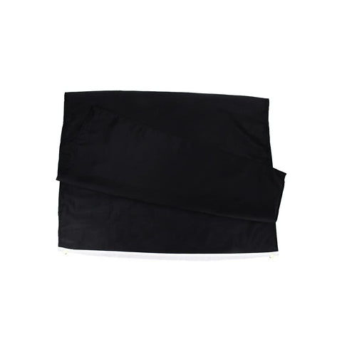 ANJOR plain black flag with polyester material for clean presentation.
