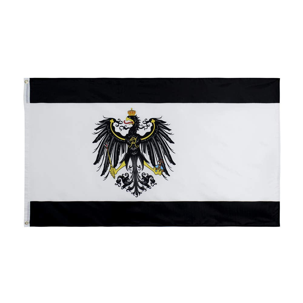 ANJOR Prussian flag 3x5 full view showcasing bright colors for outdoor display.