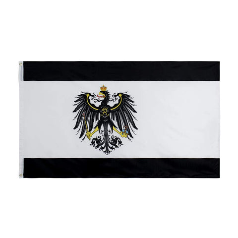ANJOR Prussian flag 3x5 full view showcasing bright colors for outdoor display.