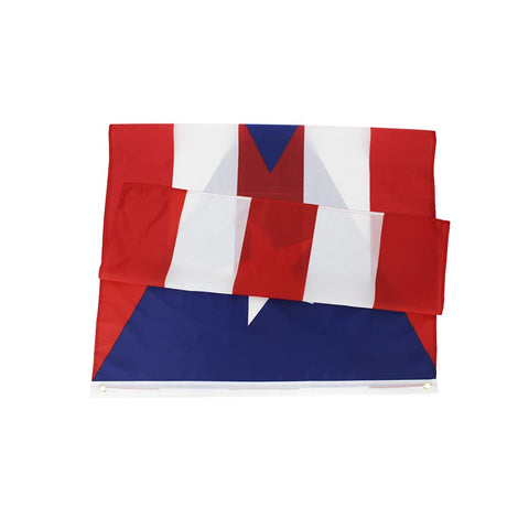 ANJOR banner 3x5 flag outdoors waving in wind for visibility.