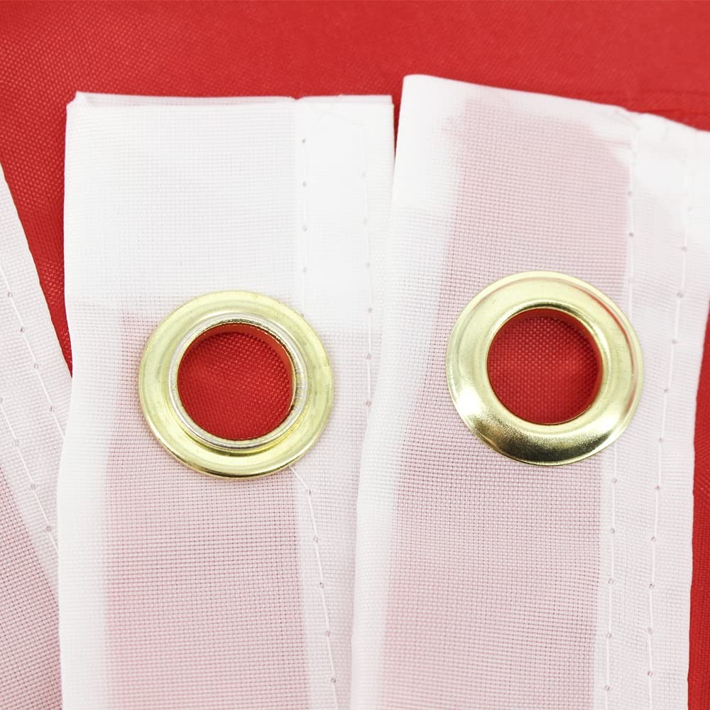 ANJOR flag header with brass grommets supports quick, sturdy mounting.
