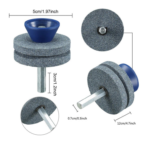 Dual-layer corundum grindstones visible on the Ankda sharpener