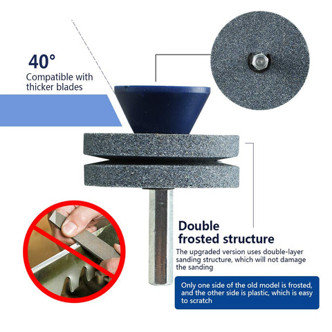 Multipurpose use: Ankda sharpener sharpens lawn blades and drill blades