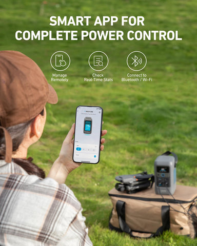 Anker SOLIX C200 solar recharge setup supports off-grid charging.