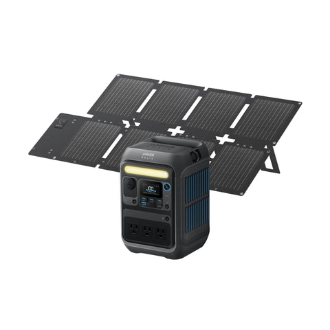 Anker SOLIX C200X portable power station powering devices outdoors