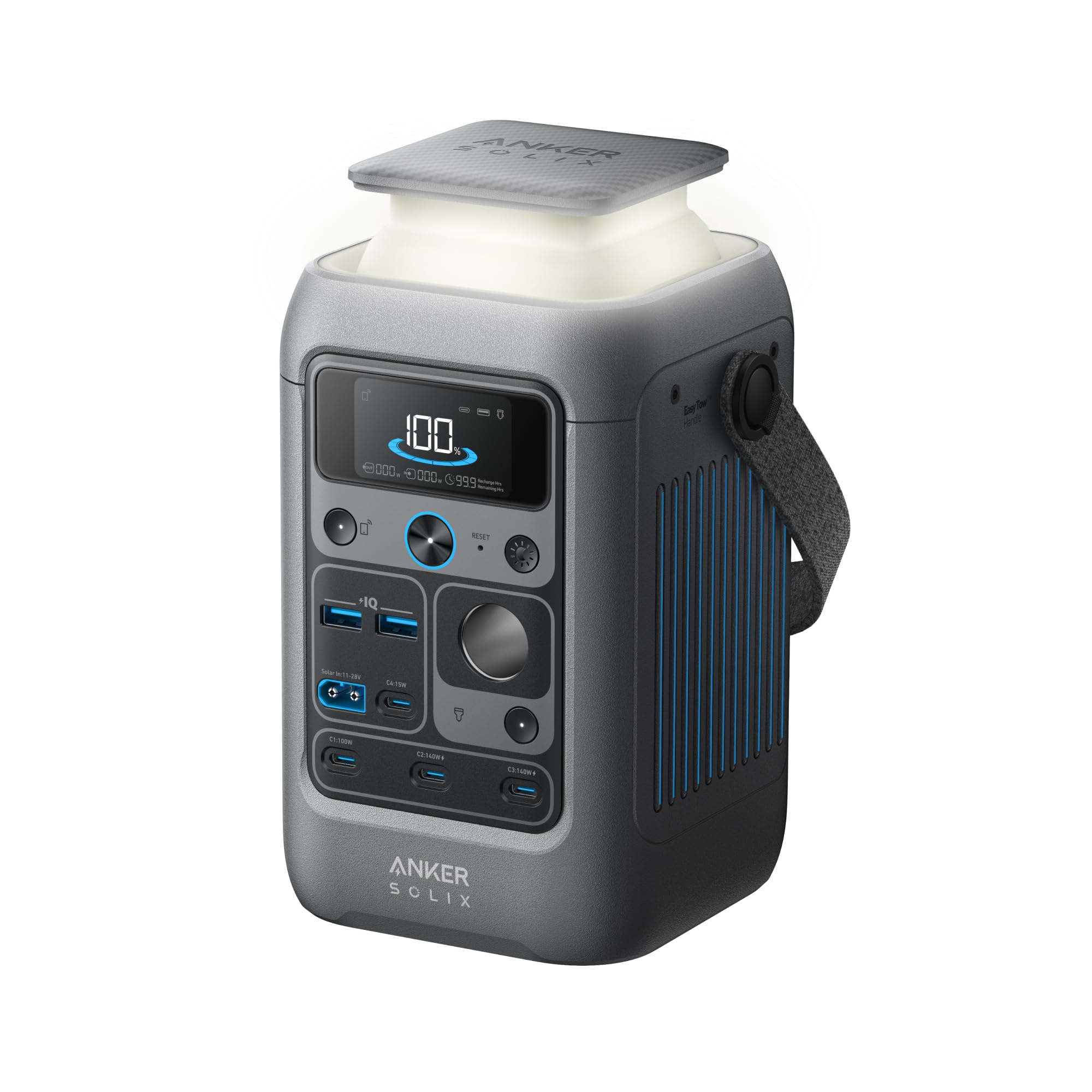 Anker SOLIX C300 compact-design powers devices on the go during outdoor adventures.