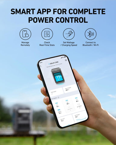 Anker SOLIX C300 outdoor use powering gear in nature
