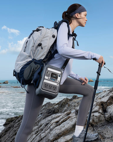 Anker SOLIX with metal swivel hooks and PU pad for secure carrying