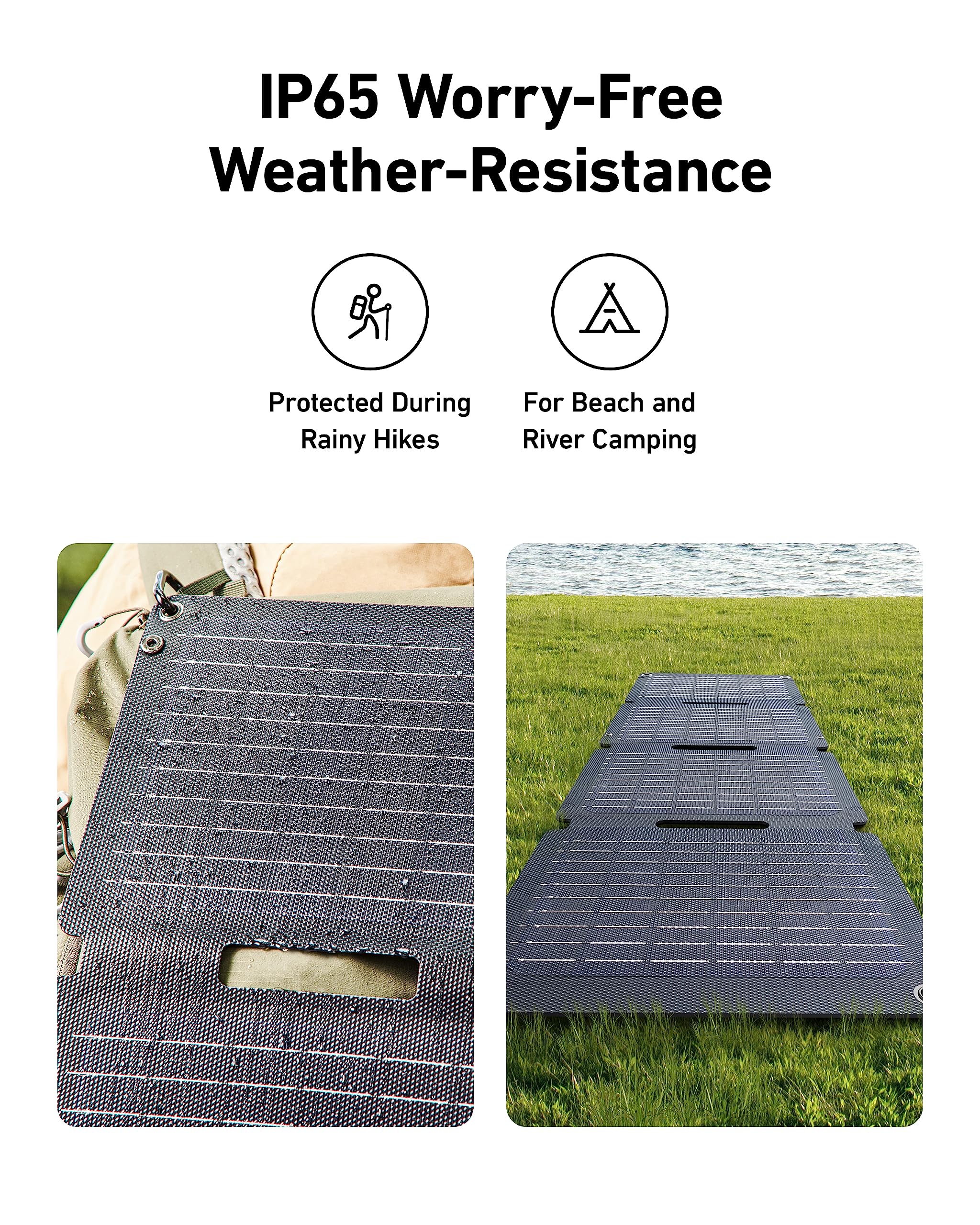 Anker Solix PS30 IP65 weather protection guarding against rain and dust.