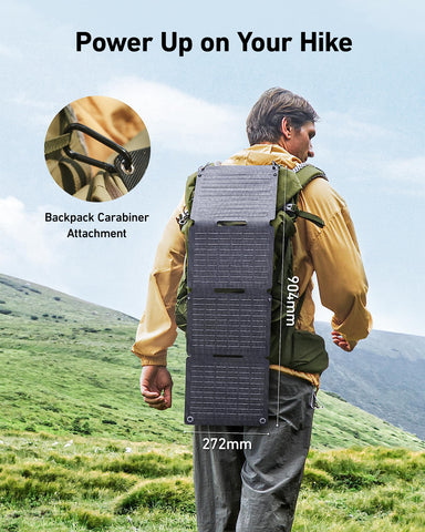 Anker Solix PS30 outdoor setup visible during camping or hiking.
