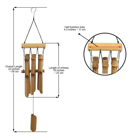 Ankinte wind chime in breeze produces soft, calming tones