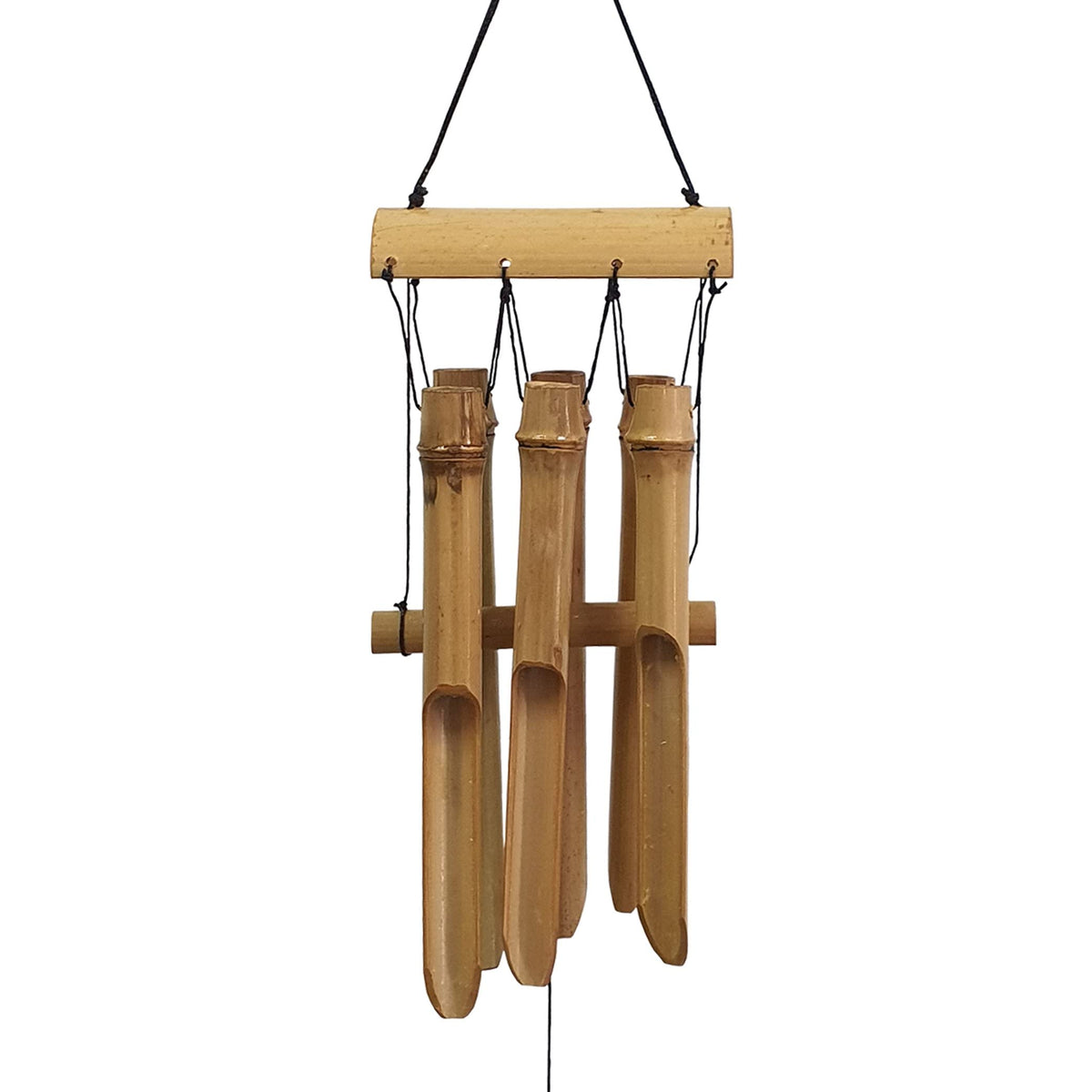 Ankinte bamboo wind chime top hook close-up showing handcrafted finish