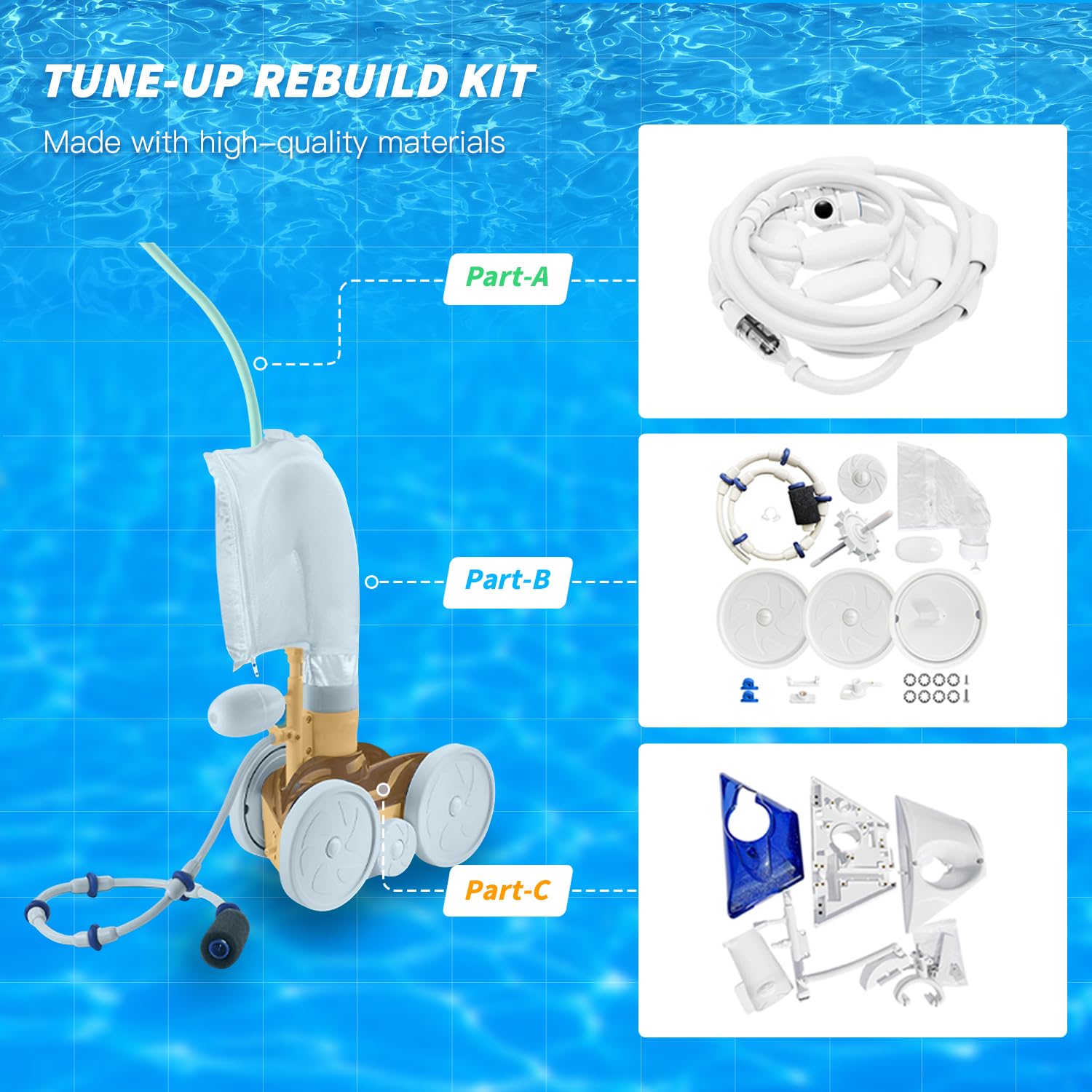 ANKIOST Polaris 280 all-purpose bag captures debris for disposal.