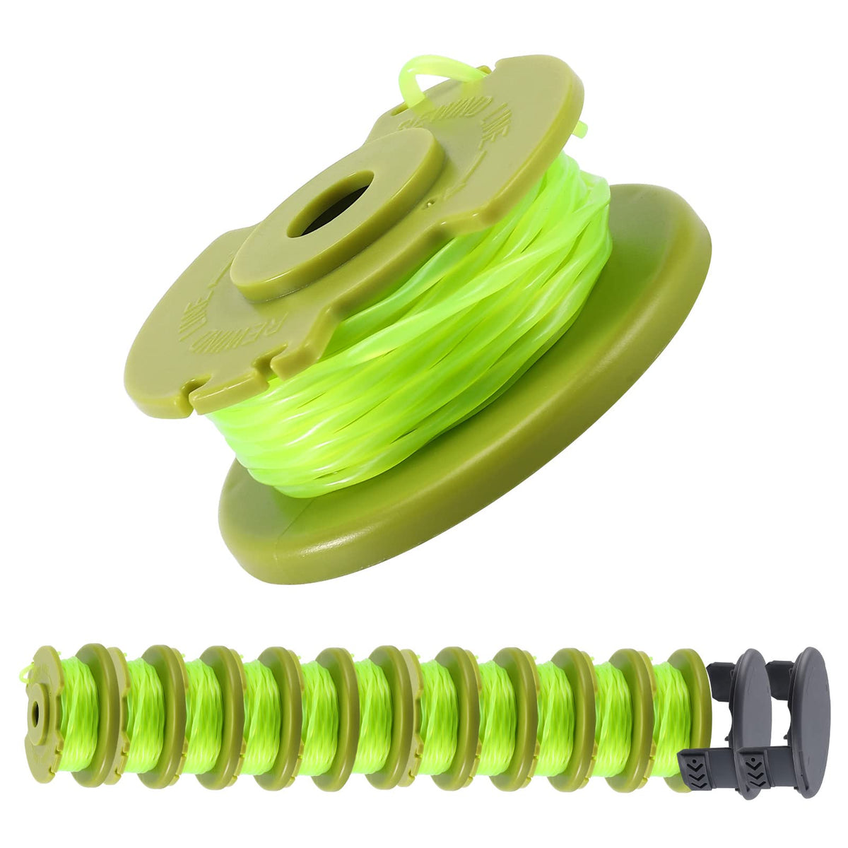 A ANLEOLIFE 0.080 in twisted line spool for Ryobi AC80RL3, enhanced cutting efficiency.
