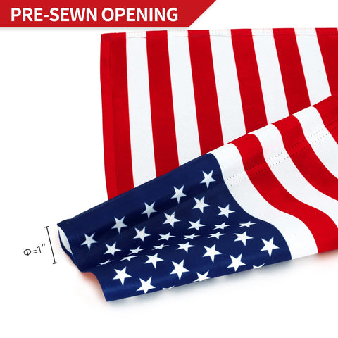 Anley 100% polyester flag fabric offers silky feel and long-lasting durability