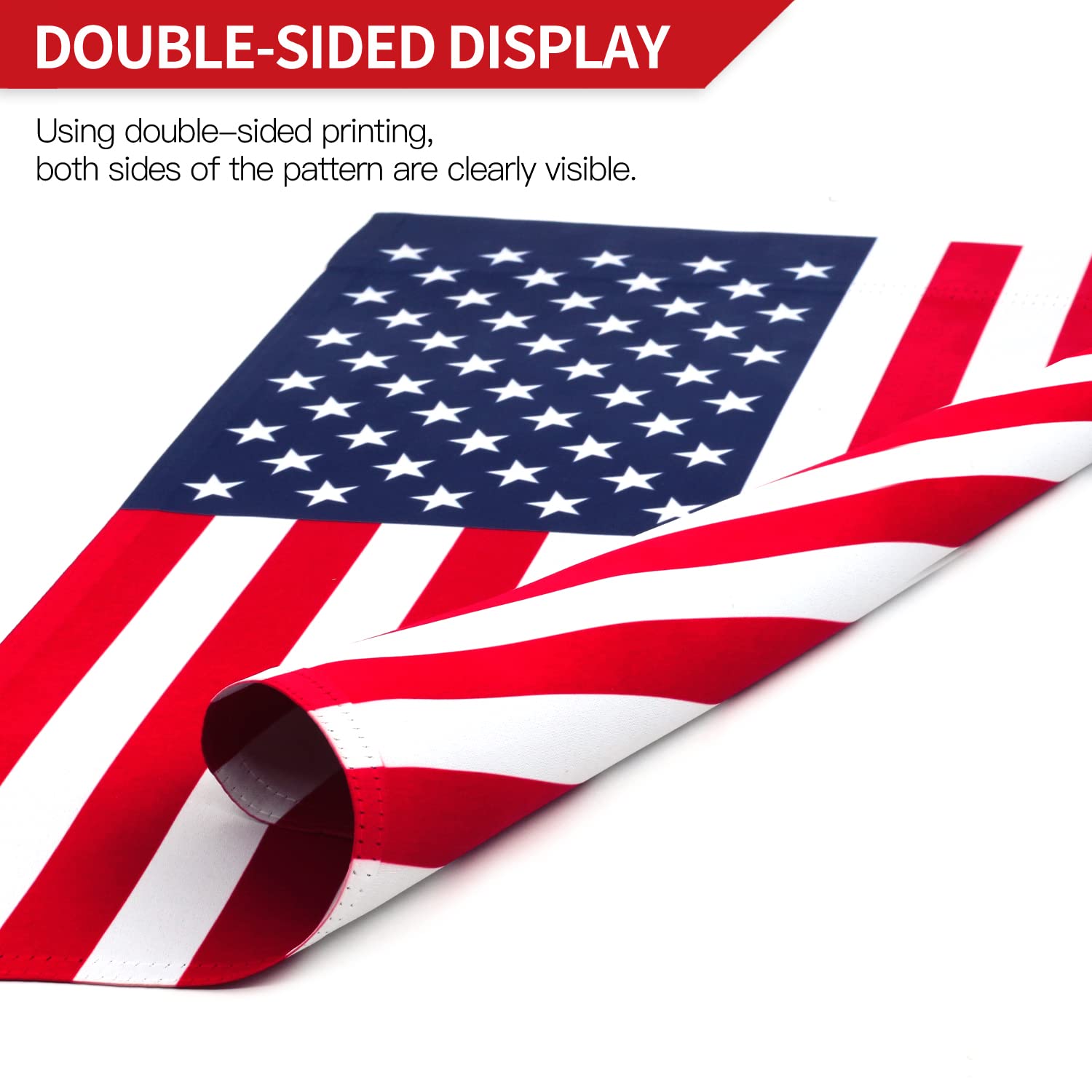 Anley 18x12.5 inch flag with a 1 inch sleeve for easy mounting