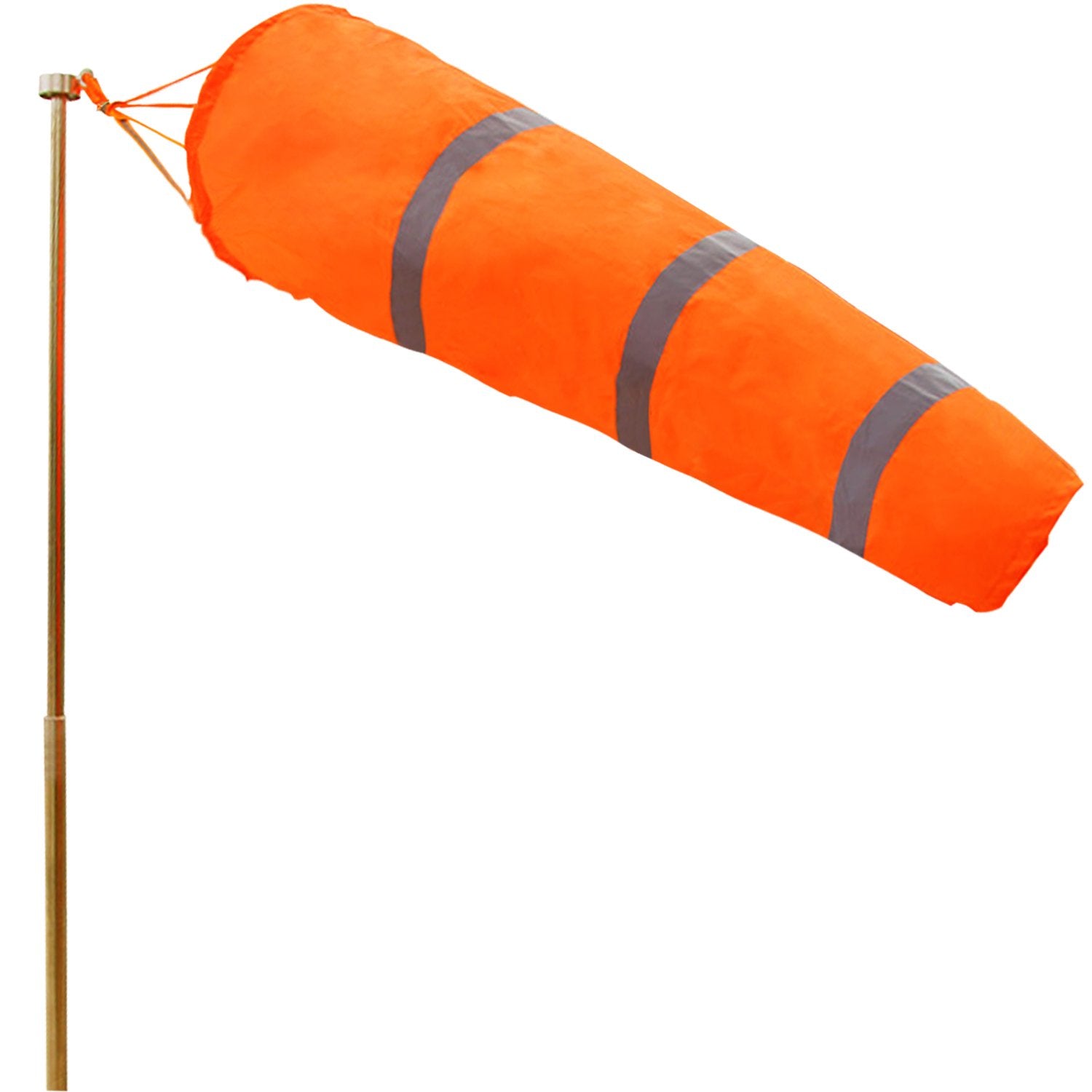 Anley windsock 30-inch orange in light breeze for outdoor wind direction tracking.
