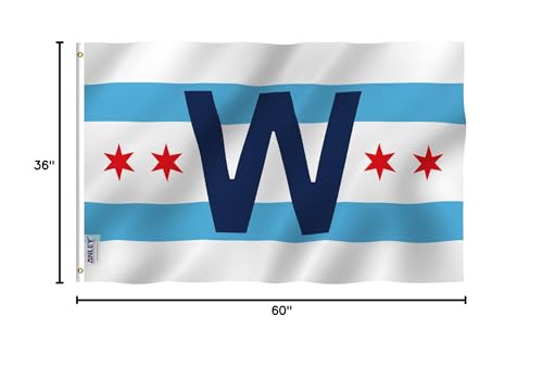 Anley 3x5-foot flag fluttering in light breeze.