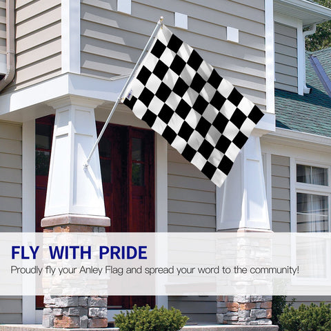 ANLEY 3x5 ft checkered flag made of durable polyester with vibrant color.
