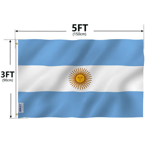 Anley Argentina flag ready to ship, perfect for gifting or quick setup.
