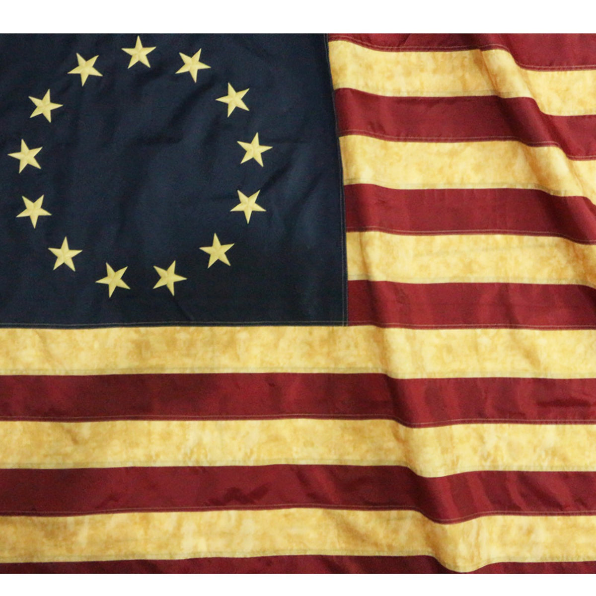 Anley Betsy Ross flag tea-stained 3x5 ready for outdoor display.