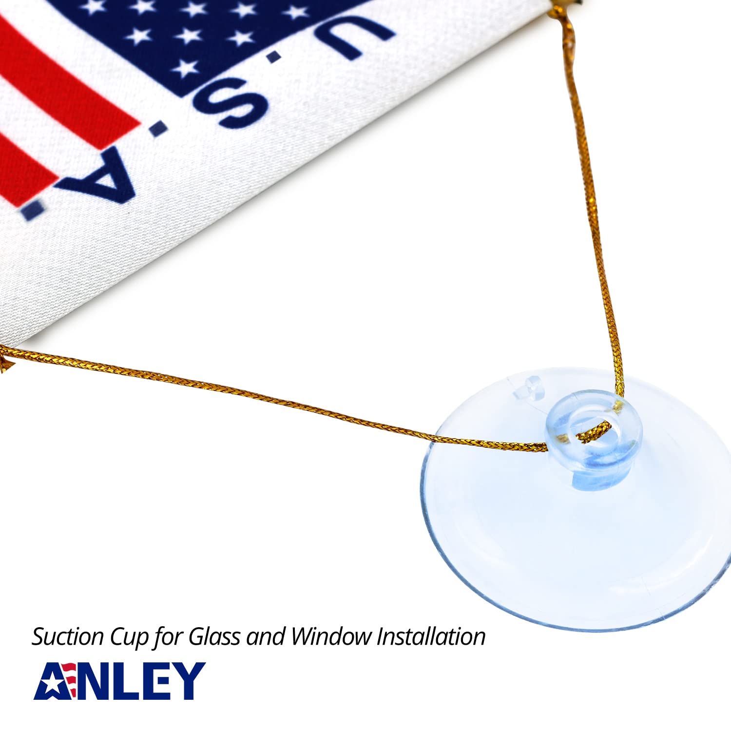 Anley flag print on both sides stays vivid in sun and indoor light.