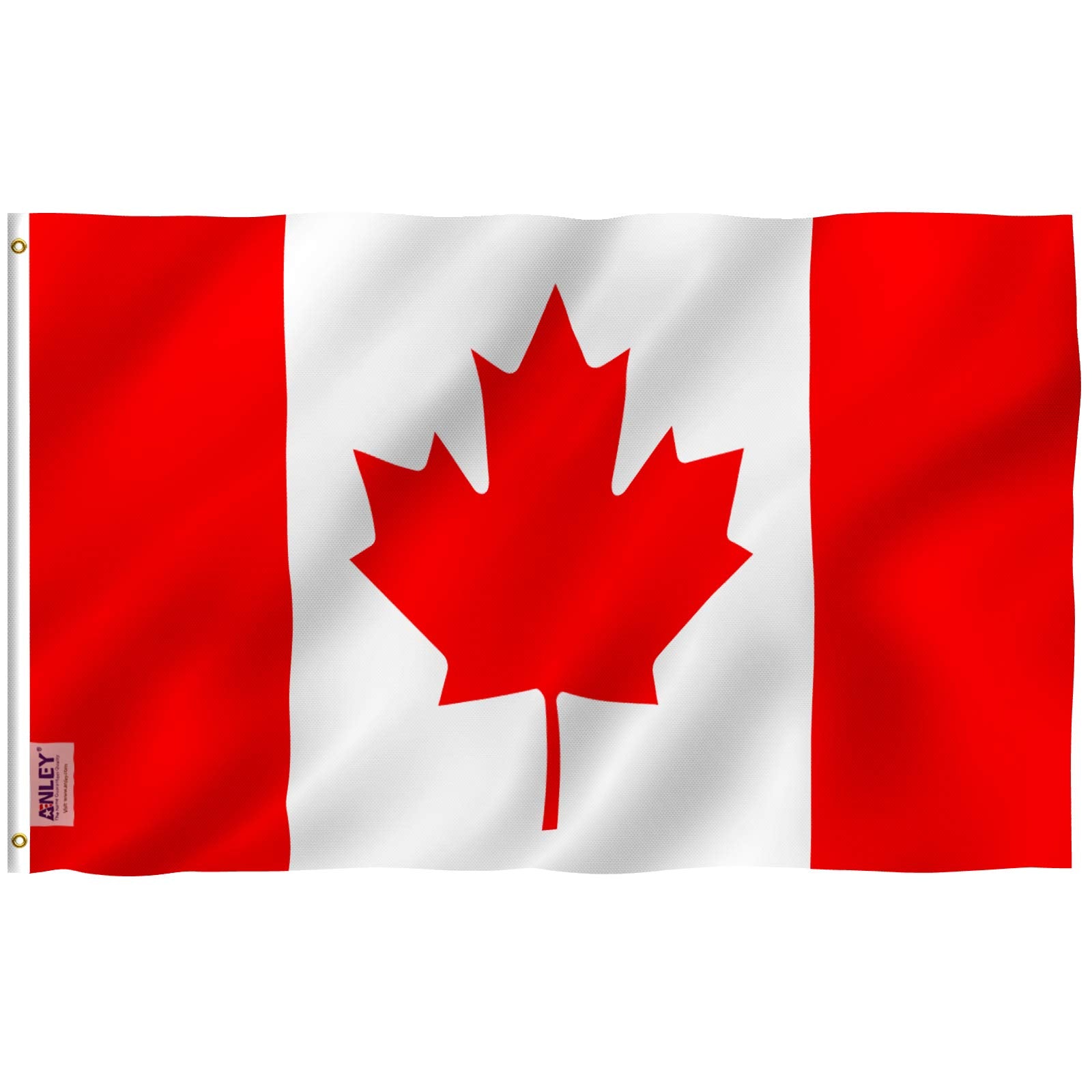 Anley Canada flag in a light breeze for porch display.