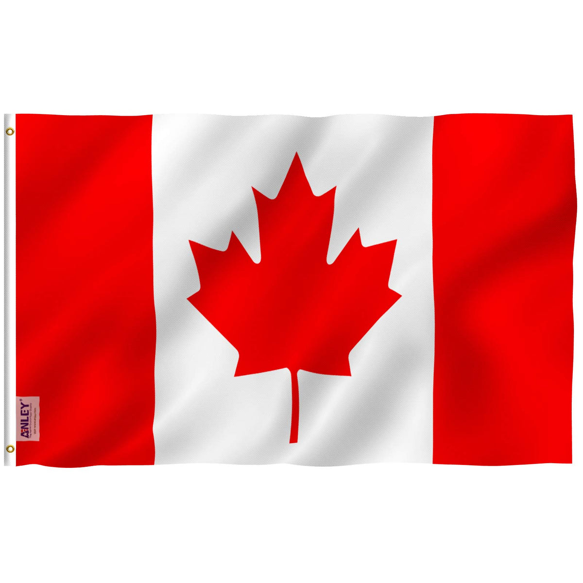 Anley Canada flag in a light breeze for porch display.