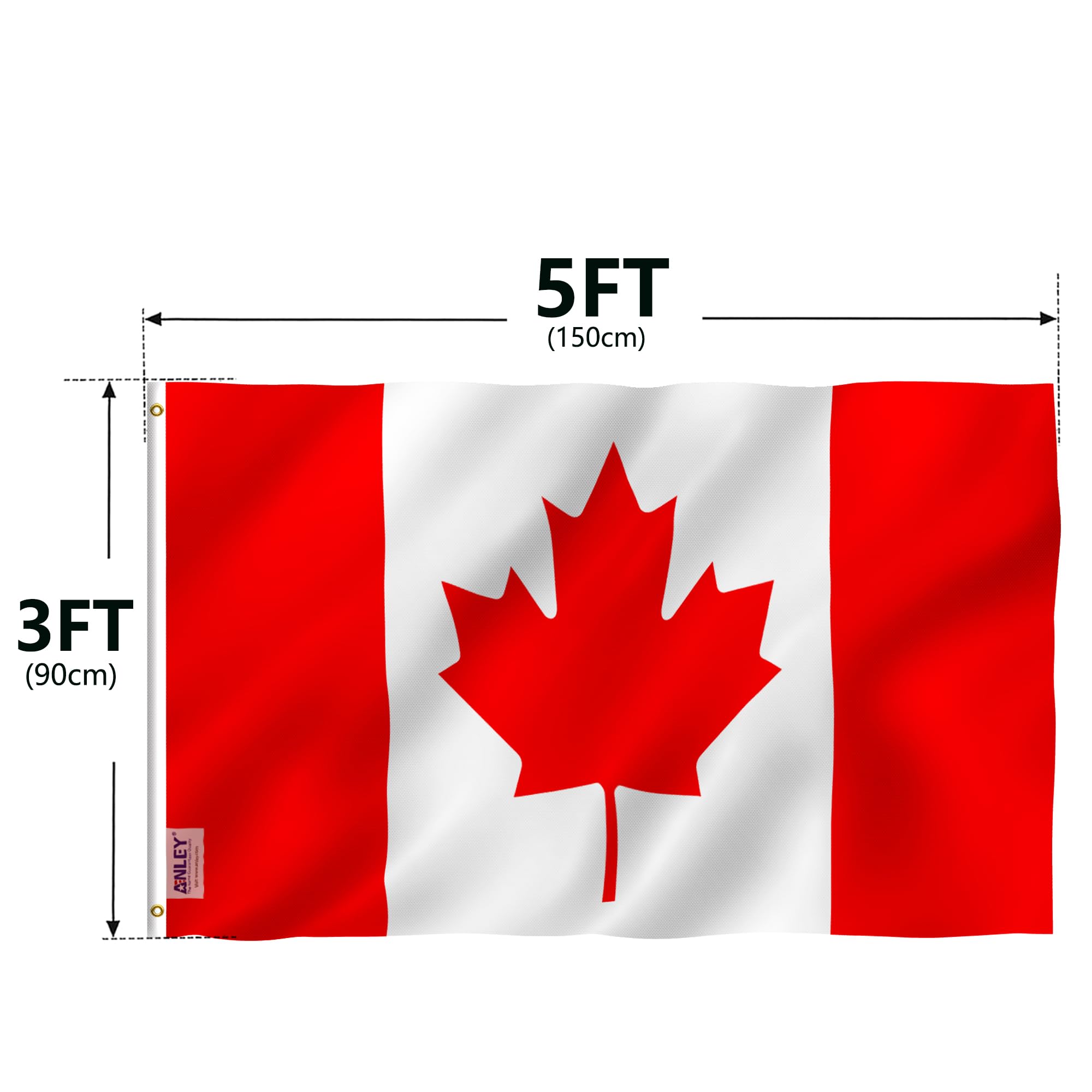 Anley Canada flag packaged as a single ready-to-hang flag.
