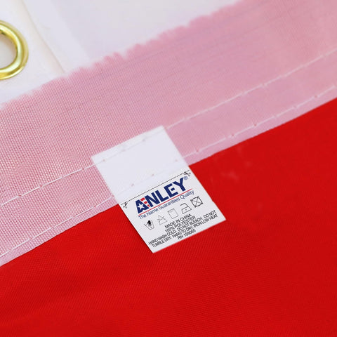 Anley Canada mini flag fabric detail shows durable polyester weave.