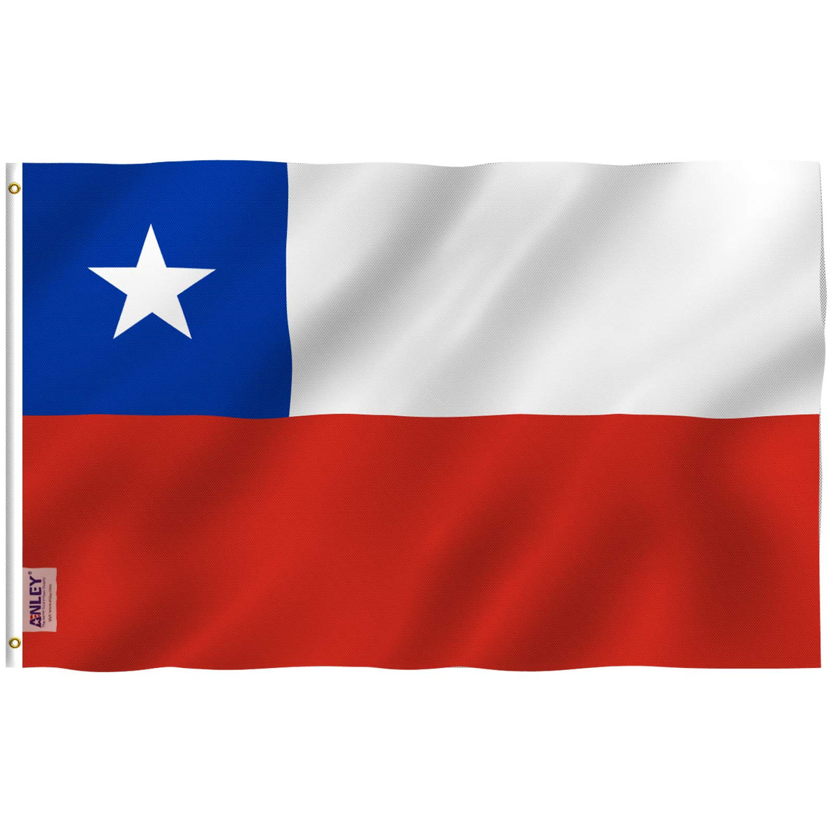 Anley Chile flag 3x5ft with vivid colors for outdoor display.