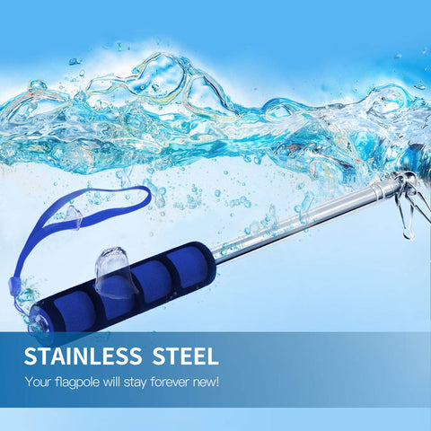 Anley compact retractable flagpole ready for travel and on-the-go use.