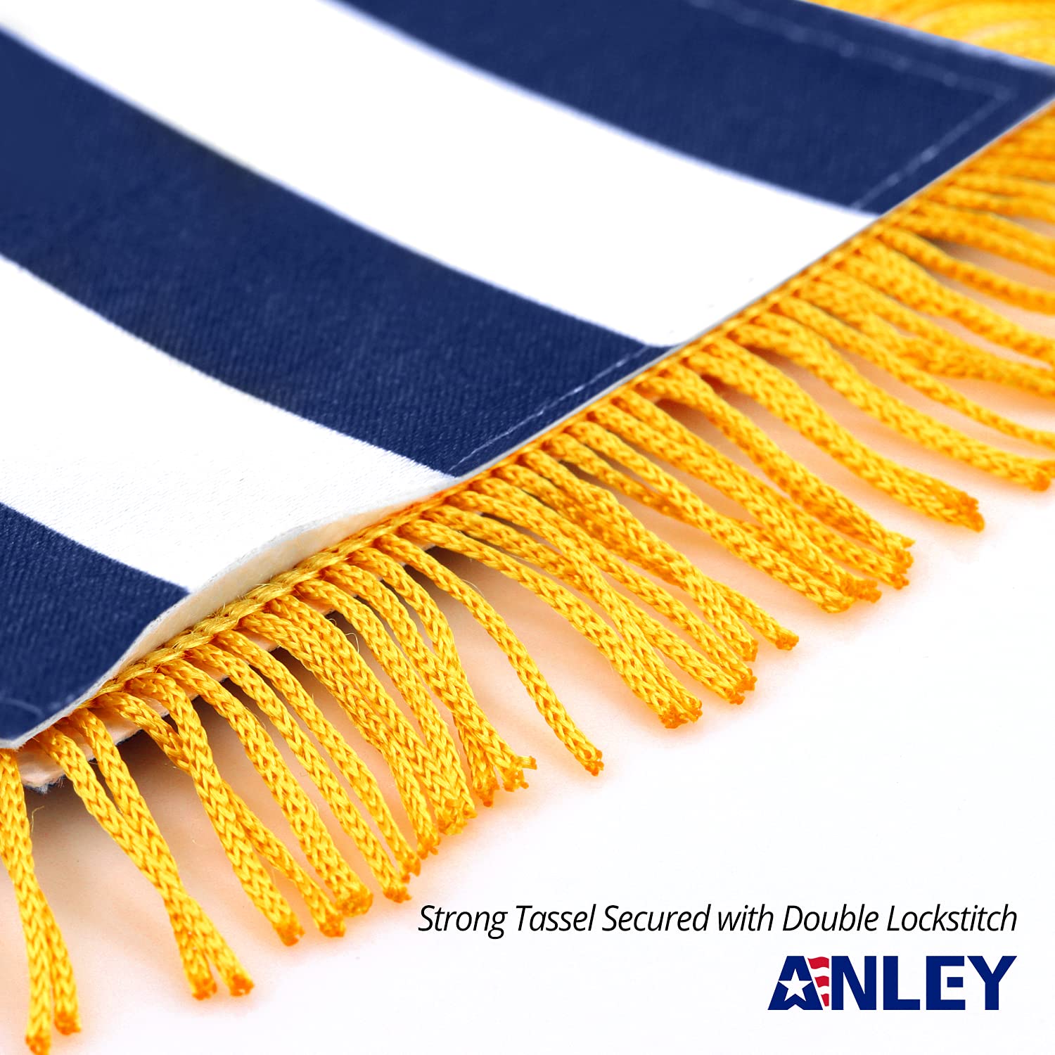 Anley Cuba fringy flag closeup highlights tight stitching and fade-resistant color.