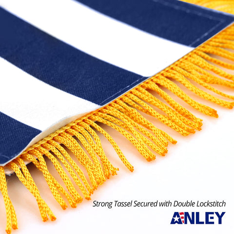 Anley Cuba fringy flag closeup highlights tight stitching and fade-resistant color.