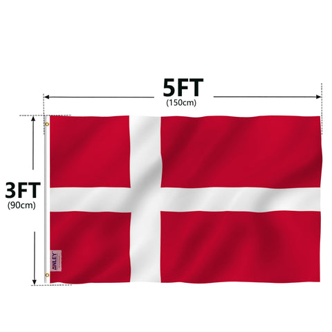 Anley Denmark flag in package includes one 3x5 flag ready to display