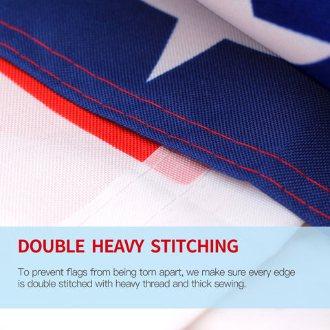 Durable double-stitched edges on the Anley flag.