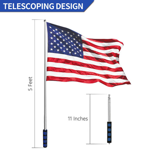 Anley durable stainless steel flagpole for long-lasting use.