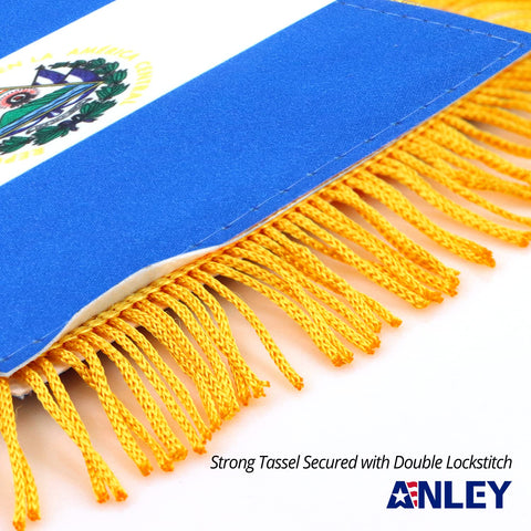 Anley flag attaches to rearview mirror with ease for daily display