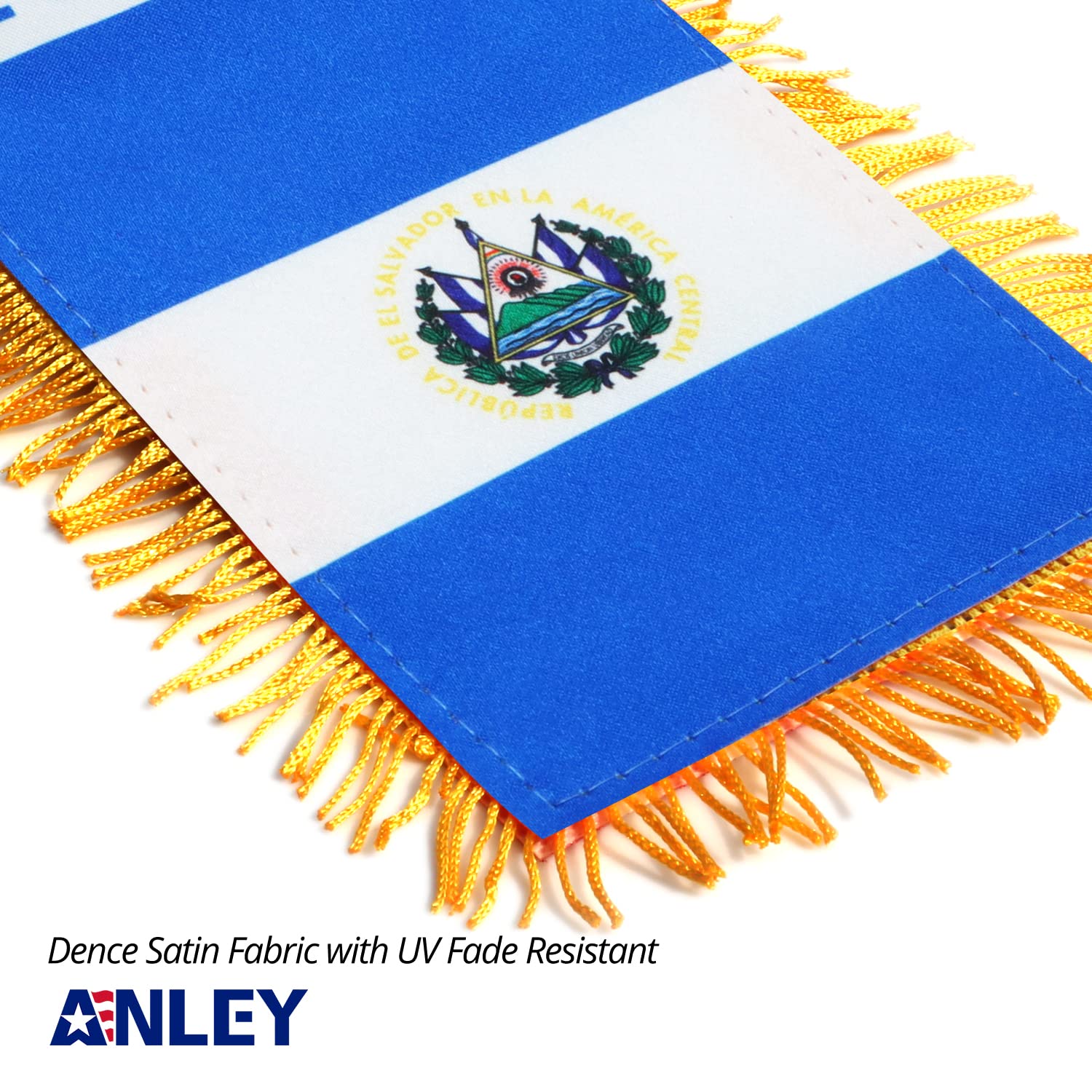 Anley El Salvador fringy window flag catching sunlit glow