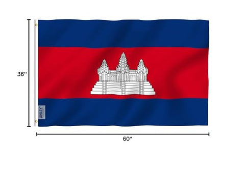 Anley fade proof Cambodia flag designed for outdoor durability.