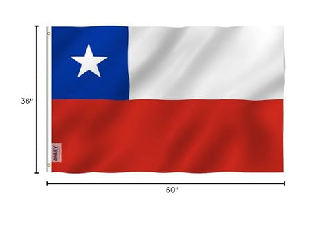 Anley outdoor flag maintains bold print in sun and rain.