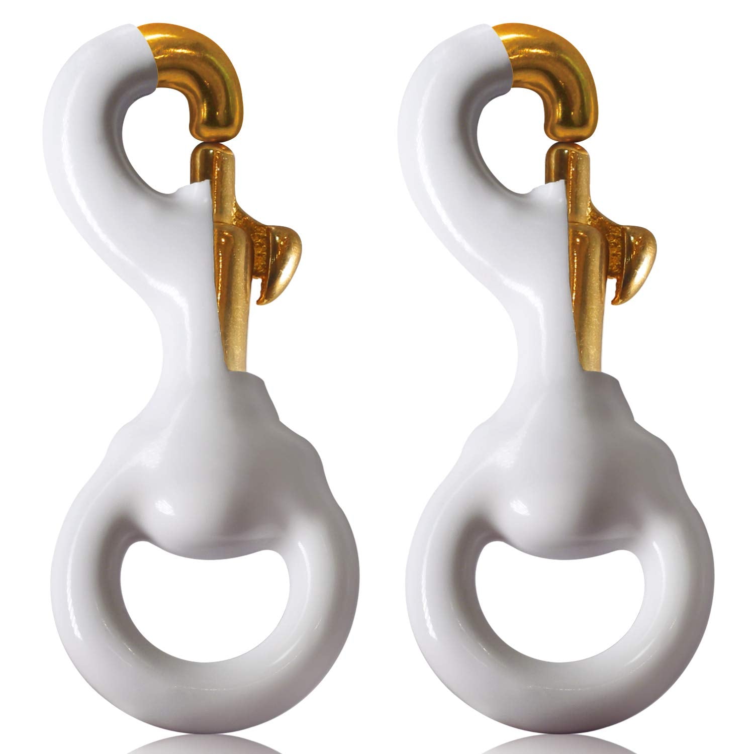 Anley flag accessory white rubber-coated brass swivel hook ready for outdoor use and durability