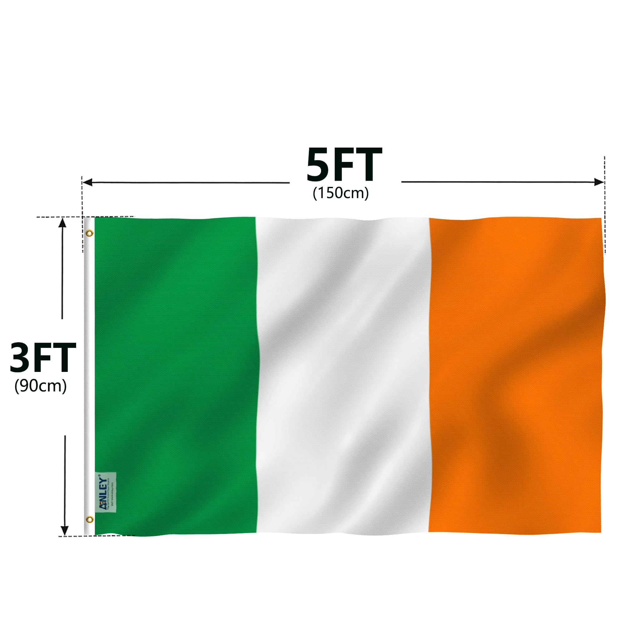 Anley Fly Breeze flag mounted on a porch for outdoor use.
