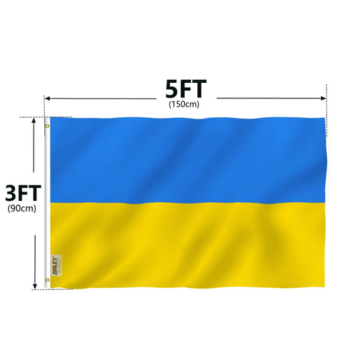Packaging shows one 3x5 flag ready for quick setup with Anley branding
