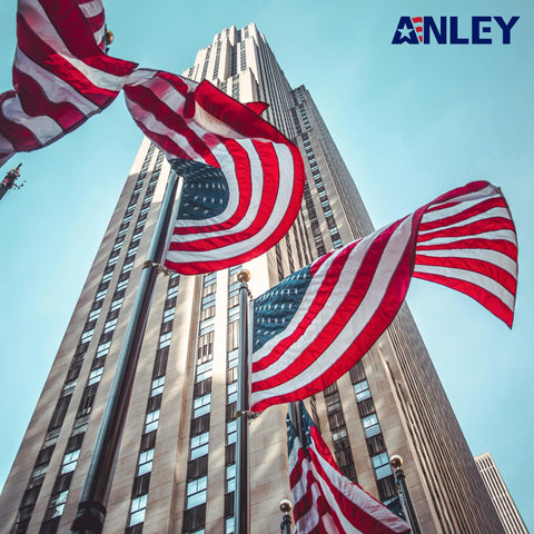 Anley stainless steel flagpole clamp resists rust for long-lasting mounting.