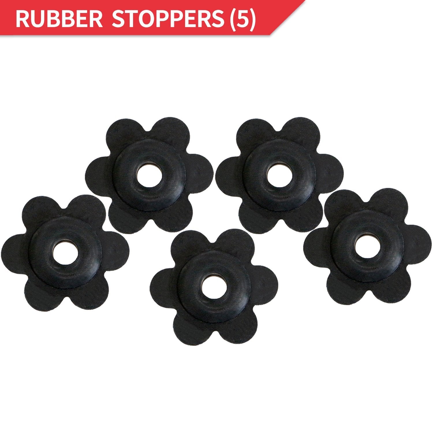 Anley flower petal design stoppers add charm while protecting flags.