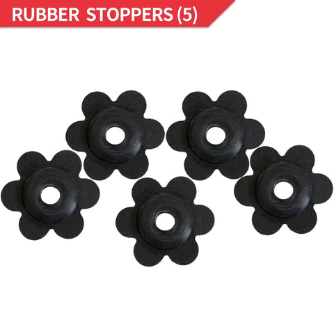 Anley flower petal design stoppers add charm while protecting flags.